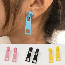 Stud Earrings Personality Zipper voor vrouwen ongebruikelijk 2024 Fashion Punk Gothic Gift hangers sieraden groothandel