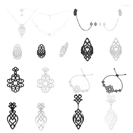 Boucles d'oreilles PUMM S925 Collier à fleurs creux en argent sterling