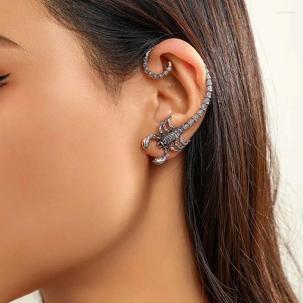 Boucles d'oreilles étalon Scorpion gothique punk pour les femmes exagérées en métal animal serpent oreille à oreille bijoux de piercing 2024 tendance