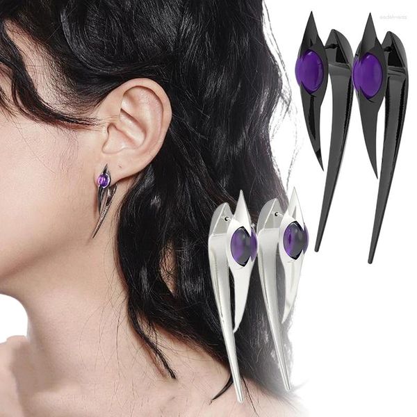 Boucles d'oreilles Punk Style exagéré Scorpion long Long Rivet Zircon Eaute d'oreilles Unisexe Hip-Hop Rock Fashion Bijoux Accessoires