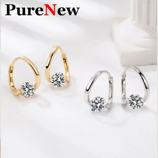 Pendientes de tachuelas Fashion Pure Moissanite Diamond for Women Original 925 STERLING SIGLING Mujeres de calidad superior