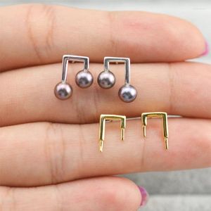 Boucles d'oreilles QIAOBEIGE 925 en argent Sterling Notation musicale accessoires féminins bijoux d'amitié bricolage cadeau de noël