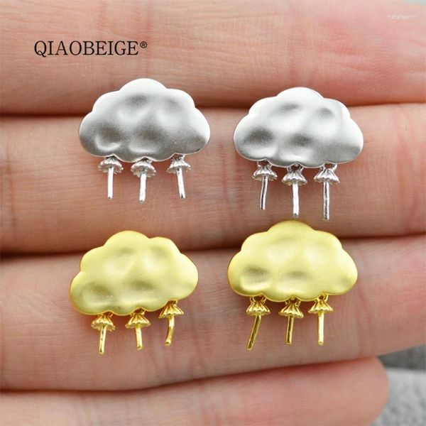 Boucles d'oreilles QIAOBEIGE Cloud Design 925 en argent Sterling monture bricolage accessoires de perles 3 pièces 5-6mm perles de riz en forme de goutte d'eau