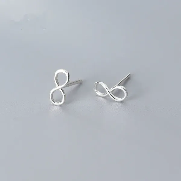 Pendientes de sementales Real 925 Sterling Silver Simple Cross para niños Niños Niños Niños Mini Fiesta Minimalista Joyería Fina B058 1803