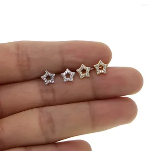 Boucles d'oreilles en argent Sterling 925 véritable, CZ scintillant, étoile empilable exquise pour femmes, bijoux cadeau de noël