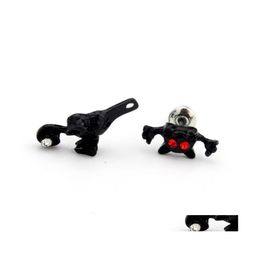 Pendientes de botón Cristal rojo Punk Gato negro Gatito Empalamiento Pendiente Gota Entrega Joyería Dhjlj