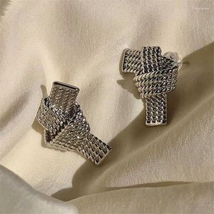 Oorknopjes Retro Punk Geknoopte Boog Gevlochten Metalen Persoonlijkheid Mode Vrouwen Meisjes Accessoires Sieraden Cadeau