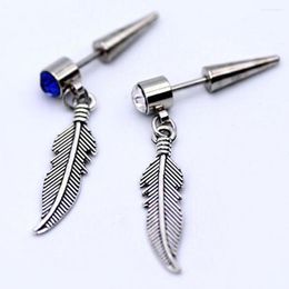 Stud -oorbellen Rhinestones Feather Tassel Personaliseerde mode -body sieraden accessoires