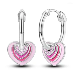 Boucles d'oreilles romantiques en argent Sterling S925, rose, amour, dieu, flèche, accessoires de bijoux pour femmes, cadeau de saint valentin