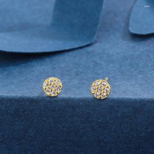 Stud -oorbellen rond mini voor vrouwen esthetische luxe zirkoon geometrische Valentine Jewelry 2024 Fashion Pin Earring Groothandel