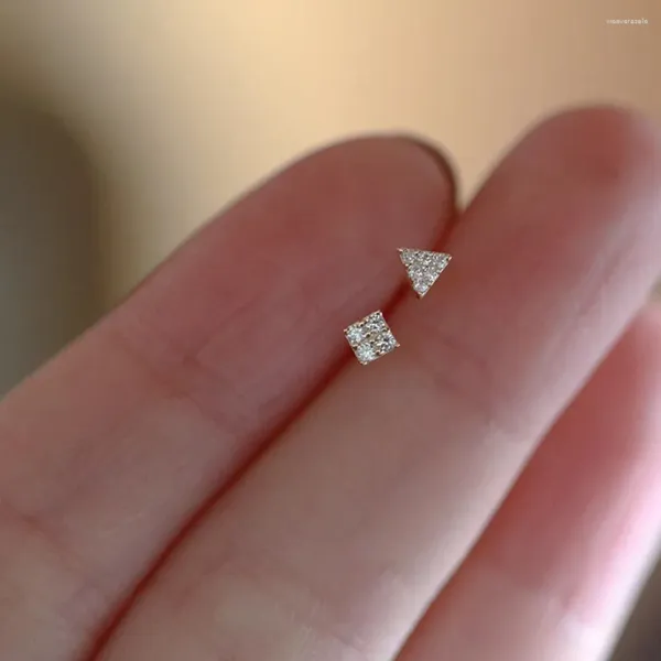 Boucles d'oreilles ROXI 1 paire géométrique coloré cristal pour femmes 925 en argent Sterling Piercing bijoux Pendientes Plata