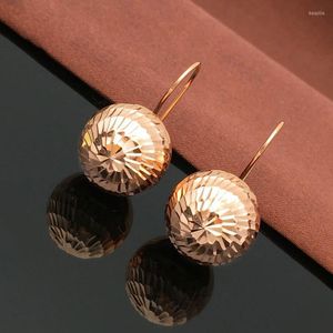 Stud -oorbellen Rusland 585 Purple Gold 14K Kleur Geplateerde Rose Luxury Car Flower Ball Ear Clip