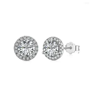 Boucles d'oreilles à tige en argent pur S925 pour femmes, classique, huit cœurs et flèches, zircone, bijoux à la mode, luxe léger, bijoux exquis