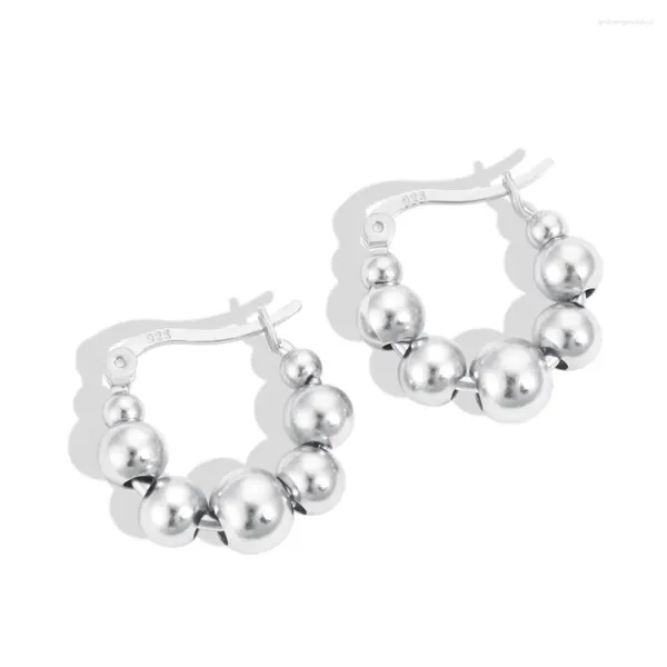 Boucles d'oreilles S925 Silver Stads Uniques et haut de gamme à la mode élégante de style rétro de bijoux de perles pour femmes