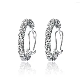 Stud -oorbellen S925 Silver Ear Women's Fashion Light Luxury 8a High Carbon Diamond Exquise Quality veelzijdige oordring sieraden