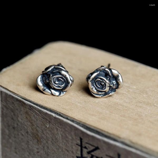 Boucles d'oreilles S925 SERRING SIRT MORT ROSE ONDE COOL Fashion Origin Fourniture