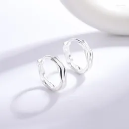 Boucles d'oreilles Mobius en argent Sterling S925, Double couche, pour hommes et femmes, une paire, boucle d'oreille polyvalente à la mode, petite