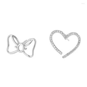 Boucles d'oreilles en argent Sterling S925, papillon en forme de cœur, tempérament asymétrique, ornements féminins individuels contractés