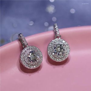 Boucles d'oreilles à tige S925 en argent Sterling naturel Dainty VVS1 boucle d'oreille en diamant pour femmes bijoux fins Kolczyki Orecchini 925