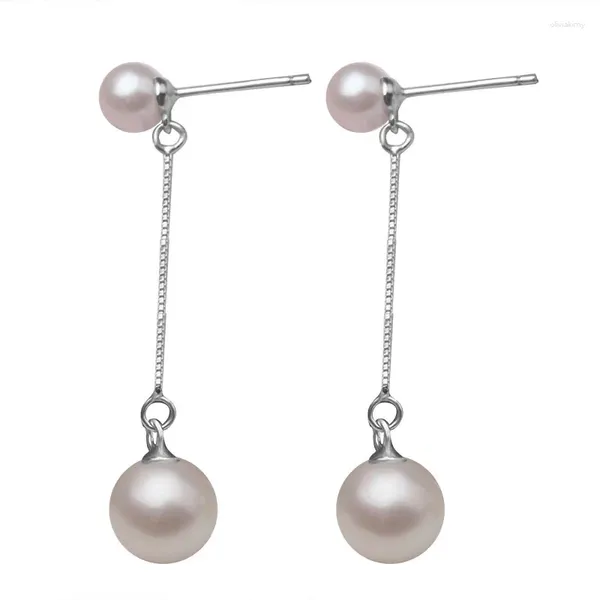 Boucles d'oreilles en argent Sterling S925, même Style, en perles, pour femme, grand rétro, haute qualité, bijoux d'oreille HBB41