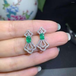 Stud Earrings Sale Natural Green Emerald Gem For Beauty Silver Sieraden Verjaardagsfeestje Gift echt goed