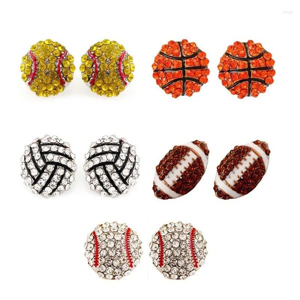 Boucles d'oreilles à tige, vente de Sport européen, basket-ball, volley-ball, Rugby avec strass