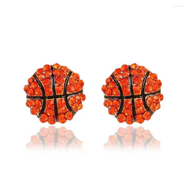 Boucles d'oreilles vente Sport européen basket-ball volley-ball Rugby avec strass 5 paires/pack