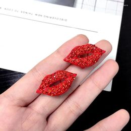 Pendientes de sementales Sexy Red Lipped Design Fiest Party Fashion Accesorios