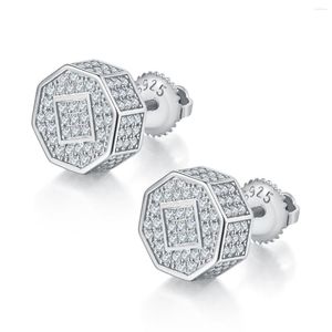 Boucles d'oreilles SGARIT mode bijoux oreilles S925 argent 0.79CT Total VVS1D Moissanite diamant classique élégant pour les femmes