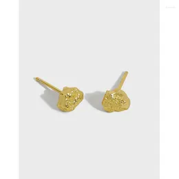Boucles d'oreilles SHANICE en argent Sterling 925, Design de Niche minimaliste géométrique irrégulier concave-convexe, cadeau de lave