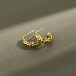 Boucles d'oreilles SHANICE 925 en argent sterling forme de vague cercle rond prix incroyable or petite boucle d'oreille pour les femmes bijoux de mode fête