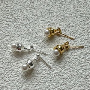 Boucles d'oreilles STADICE S925 STERLING Silver Studs Small Pearl Simple Exquis Elegant Girls Fashion Accessoires de mode Cadeaux