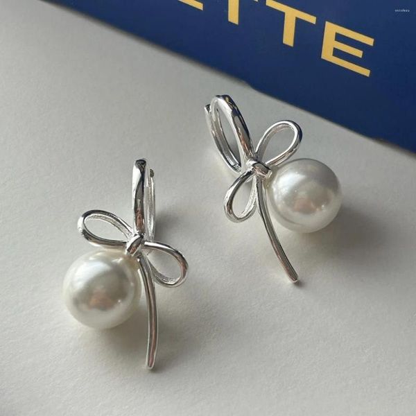 Pendientes de sementales Shanice S925 STERLING SIGER MANDERÍA AGRANCE PARA FUERA Mujeres Pearl BRINCOS Joyería de fiesta de Navidad