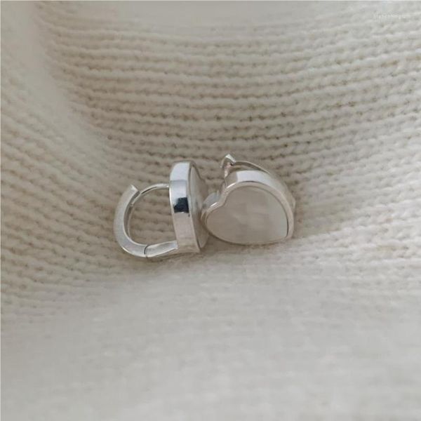 Pendientes de tuerca SHANICE S925 plata de ley dulce pendiente excelente elegante moda corazón para mujer chica joyería clásica