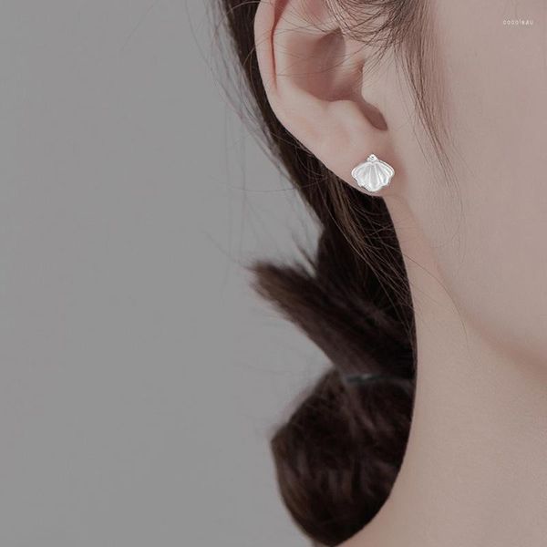 Boucles d'oreilles coquille pour femmes Noble créativité couleur argent oreille partenaire coréen Zircon étudiant fête Bijoux mode Bijoux