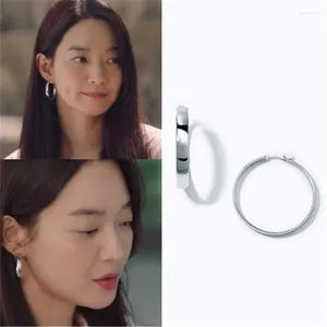 Boucles d'oreilles Shin Min A même grand anneau d'oreille, tendance, Cool, rond, tempérament féminin, Simple et polyvalent