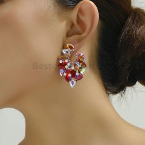 Stud Oorbellen Glanzende Geometrische Kristallen Piercing Voor Vrouwen Koreaanse Mode Luxe Originele Charms Sieraden Verklaring Accessoires