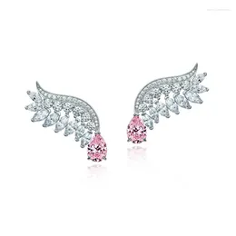 Boucles d'oreilles étalons Zircon Pouchone de mode de mode brillant accessoires de bijoux haut de gamme exagérés pour les banquets