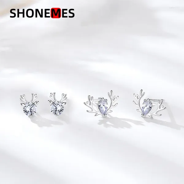 Boucles d'oreilles Splands Shonmes Antlers Femmes Zircon Deer Ear Bijoux Cadeaux