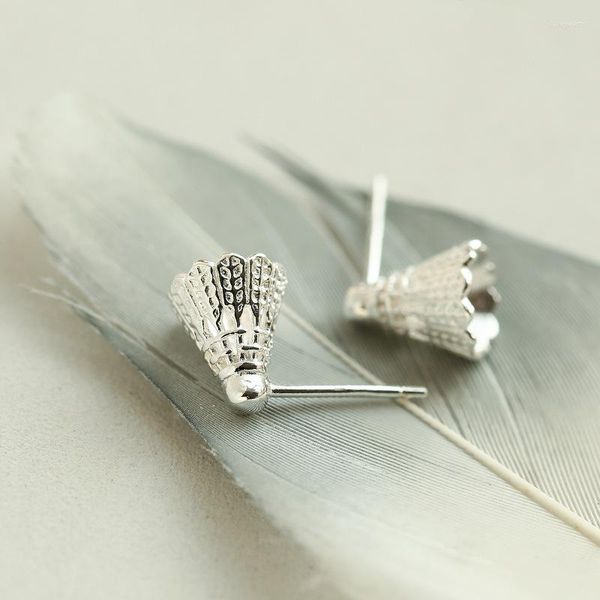 Boucles d'oreilles couleur argent Badminton pour femmes filles enfants personnalité dame mode bijoux cadeau de fête de mariage