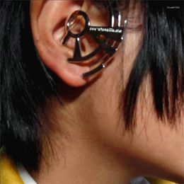Boucles d'oreilles rondes Cyberpunk pour hommes et femmes, couleur argent, découpées, mode Hip Hop, cadeau de saint-valentin, Y2k