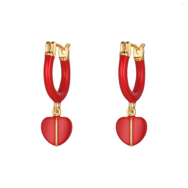 Boucles d'oreilles à tige Simple mignon coeur goutte pour femmes filles Banquet femme petit Style minimaliste moderne bijoux