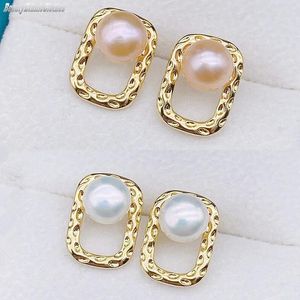 Stud-oorbellen eenvoudige geometrische stijl parels studs dames meisjes 5-6 mm sieraden luxe geschenken