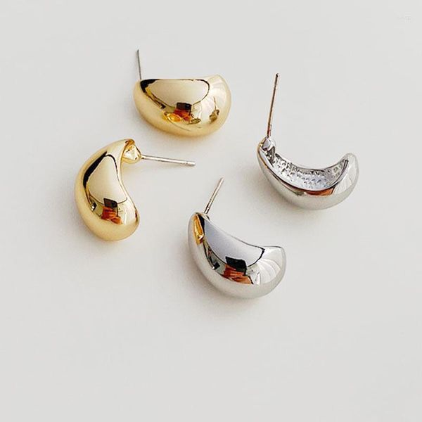 Boucles d'oreilles à tige Simple en forme de pois alliage couleur or goutte pour les femmes 2023 bijoux de mode coréens Goth fête filles accessoire insolite