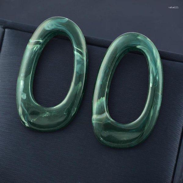 Boucles d'oreilles étalon Sinleery Korean Style Green Red Acrylique pour femmes bijoux de mode Resin Oreille d'oreille Broho cadeau ES210 SSB