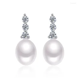 Boucles d'oreilles Sinya High Luster Natural Pearls Boucle d'oreille en 925 Silver Sterling For Women Mum Lover Fashion Design 2024 ans Gift