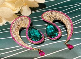 Boucles d'oreilles SINZRY magnifiques bijoux de mariée cubique Zircon géométrie mariage exagéré pour les femmes 9104750