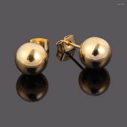 Boucles d'oreilles à étalons Talent Sky Bao en gros de 10 mm Ball Brourette jaune Gol GF Forme Classic Design For Women Jewelry