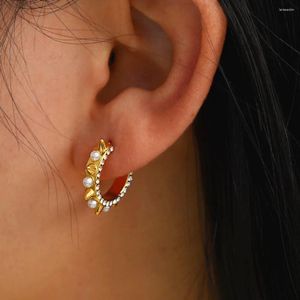 Pendientes de tuerca con perlas pequeñas de acero inoxidable para mujer, joyería para el trago, aretes de titanio, Aretes Brincos, Piercing