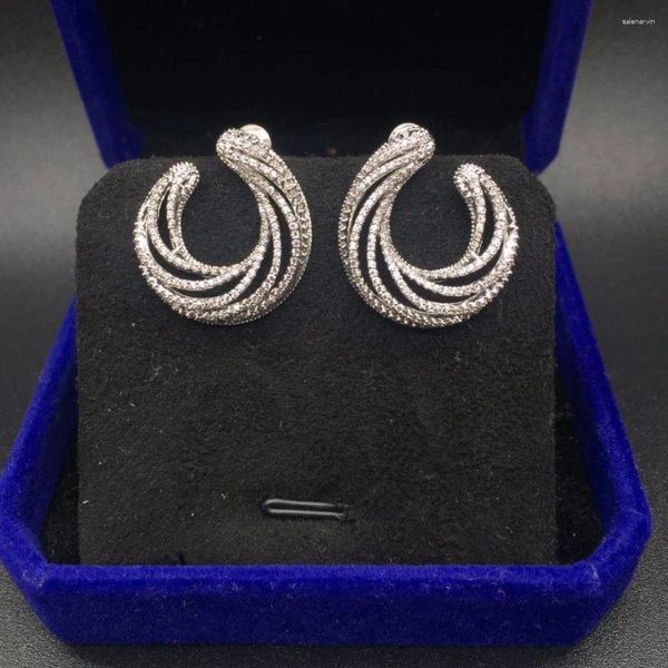 Boucles d'oreilles à clous, petit Design rond Unique, courbe de luxe pour femmes, accessoires de fête